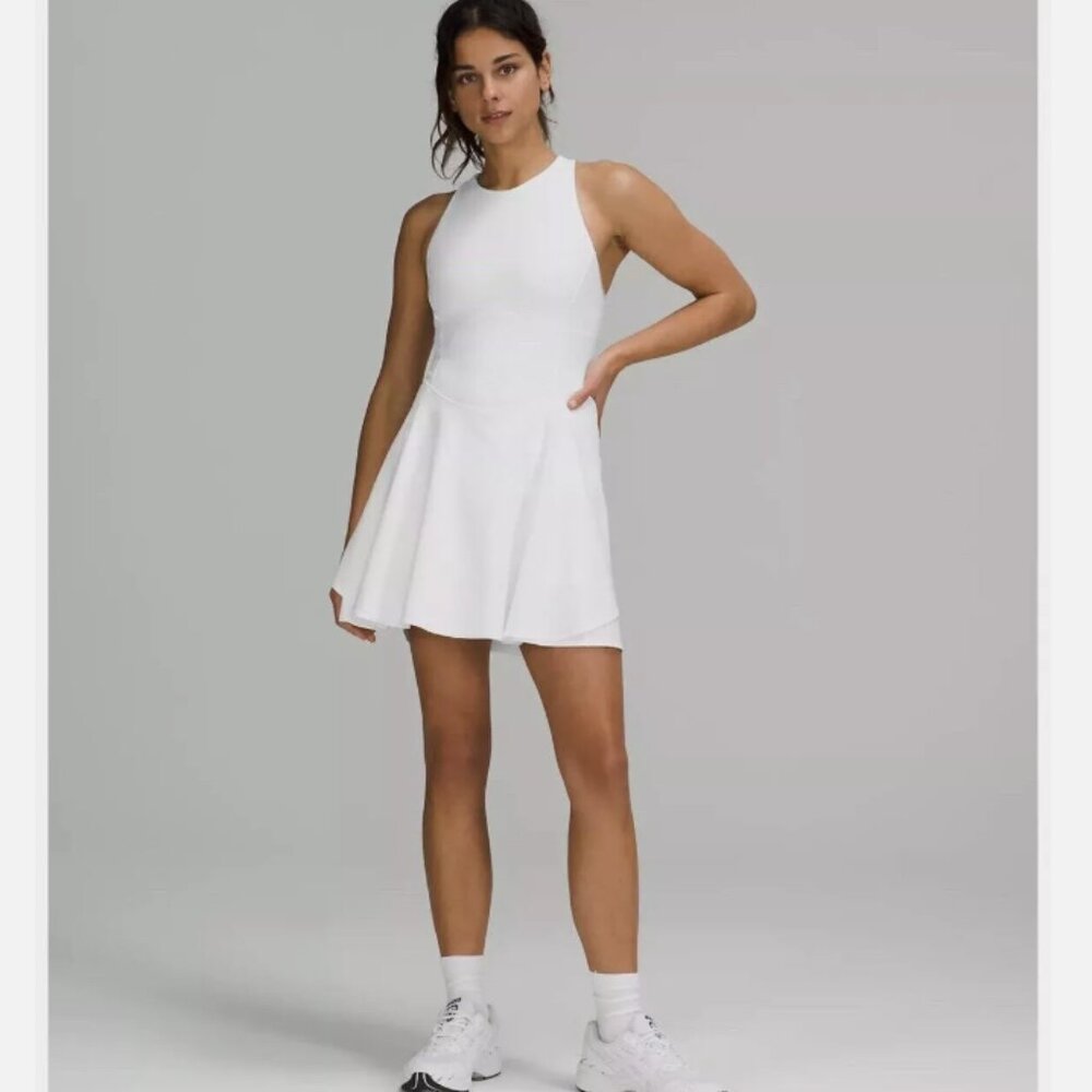 lululemon athletica White Racerback Flared Mini Dress